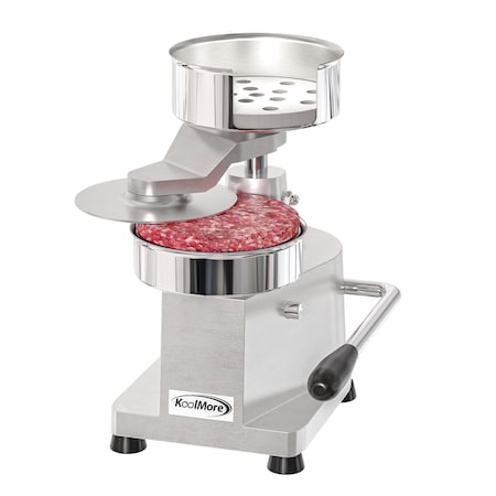 Koolmore Burger Press Patty Maker for 5 in Hamburgers, Stainless-Steel Manual Forming Machine CHM-5